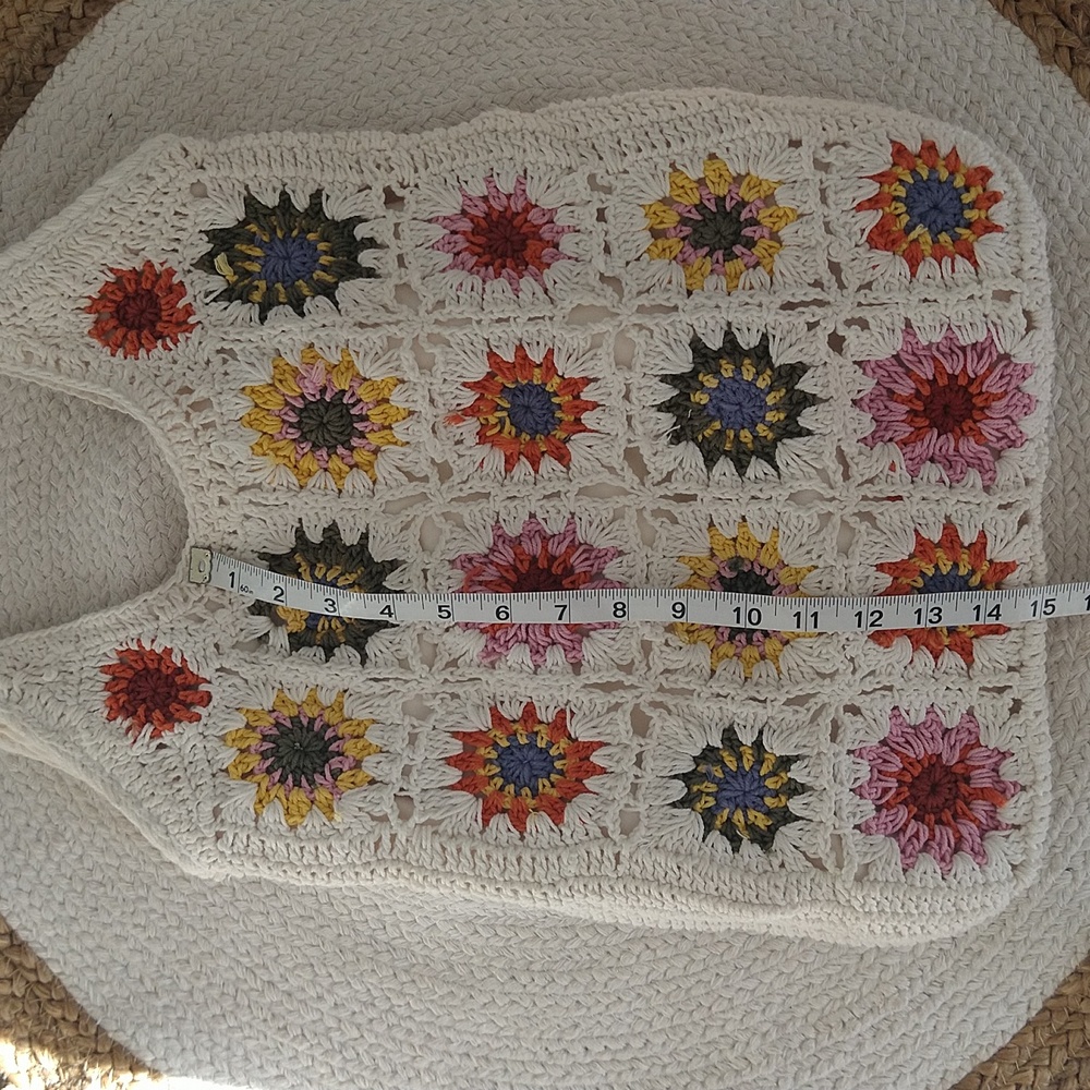 Universal Thread White Crochet Multicolor Granny … - image 5